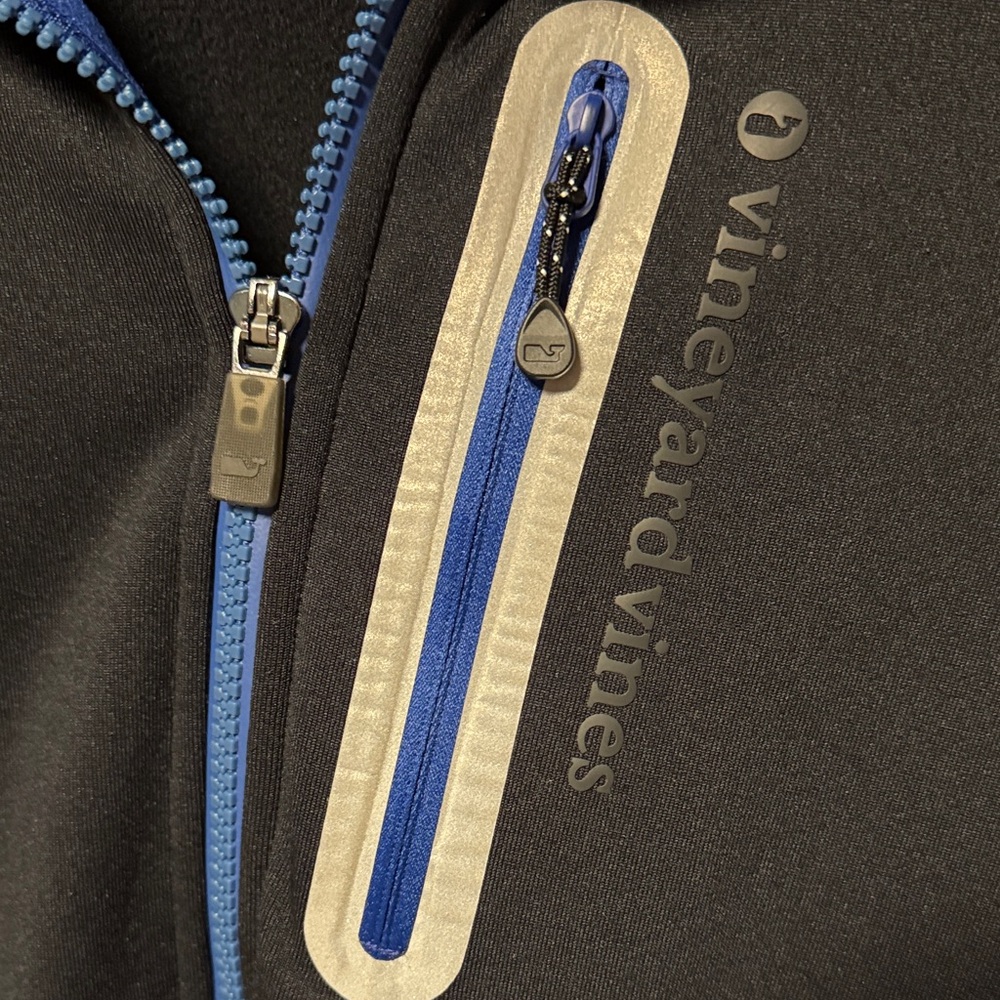 Black Softshell Jacket With Blue Lining - image 3